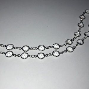 Classic Chanelle Swarovski Long crystal necklace!